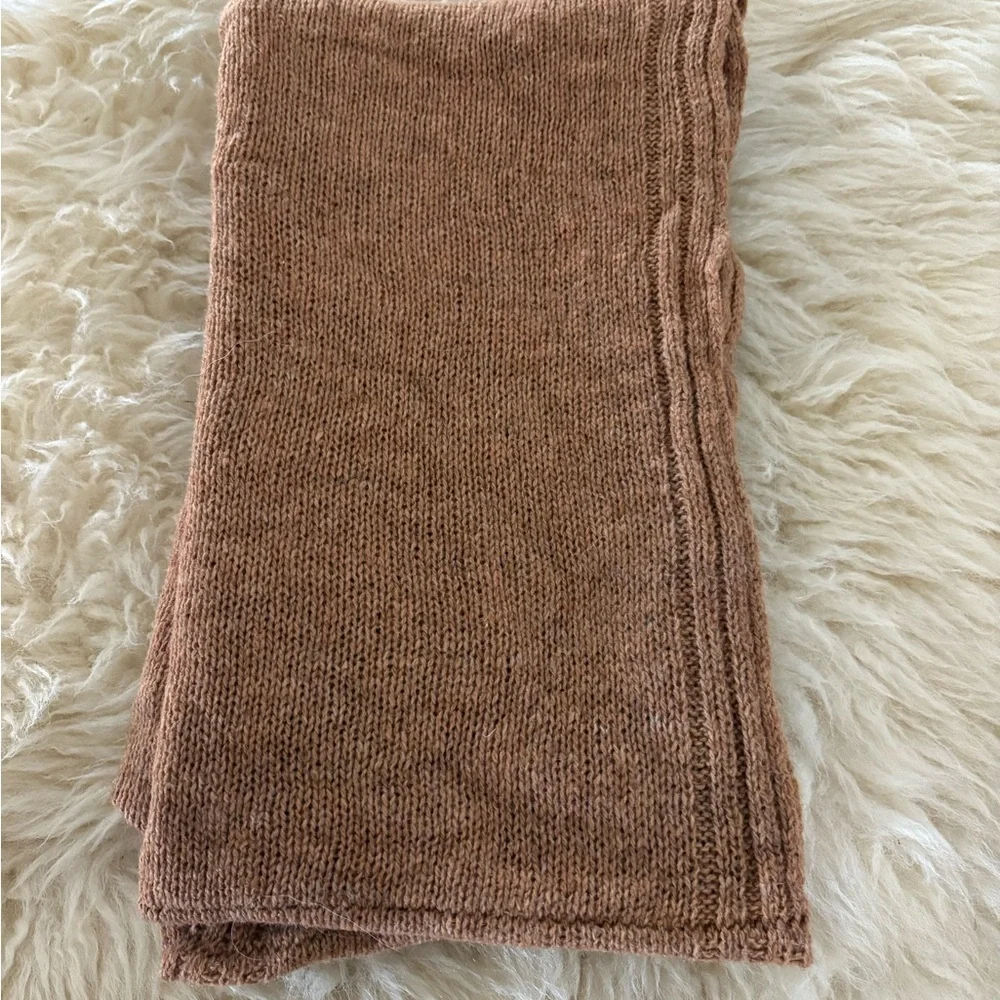 H&M Chestnut Brown Soft Knit Wide Infinity Scarf